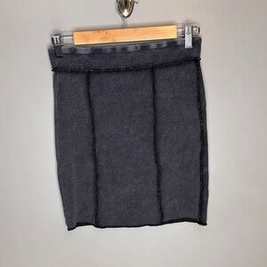 Forever 21 ribbed distressed bodycon mini skirt